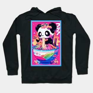 Anime Cute Panda eating Ramen | Cute Anime Panda Kawaii Design Hoodie